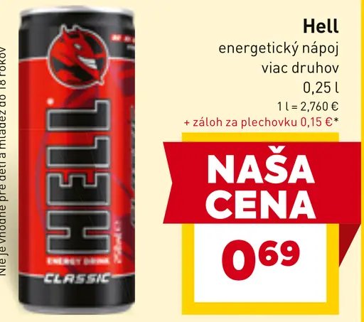 Hell energetický nápoj plechovka