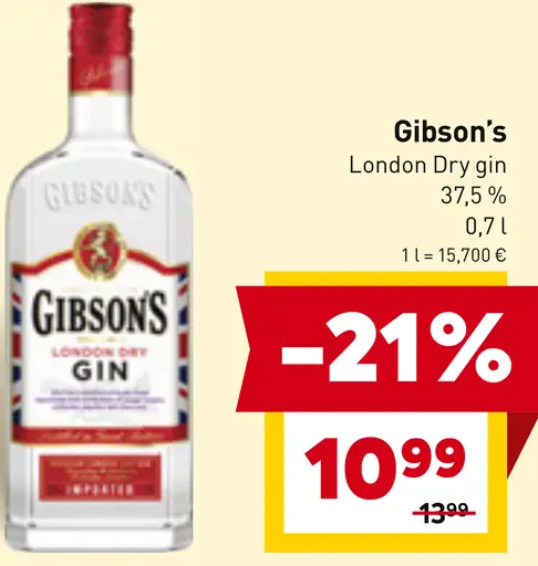 Gibson’s London dry gin