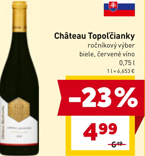Château Topoľčianky ročníkový výber biele červené víno