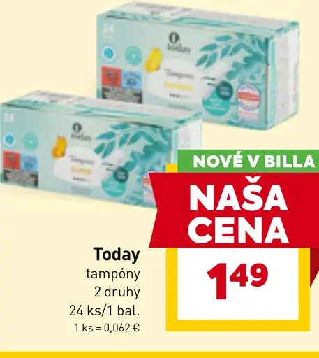 Today tampóny 2 druhy