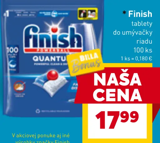 Finish Tablety do umývačky riadu