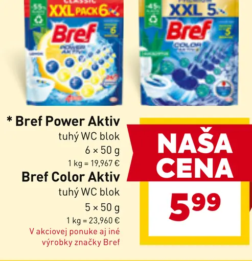 Bref Power Aktiv tuhý WC blok