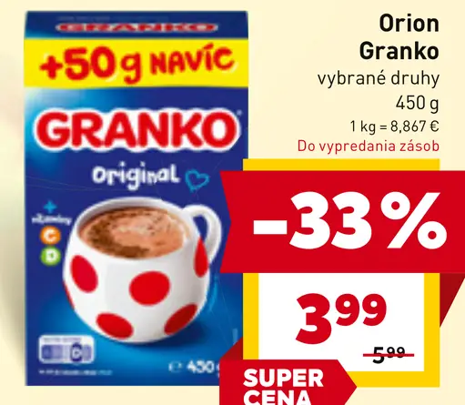 Orion Granko kakaový nápoj
