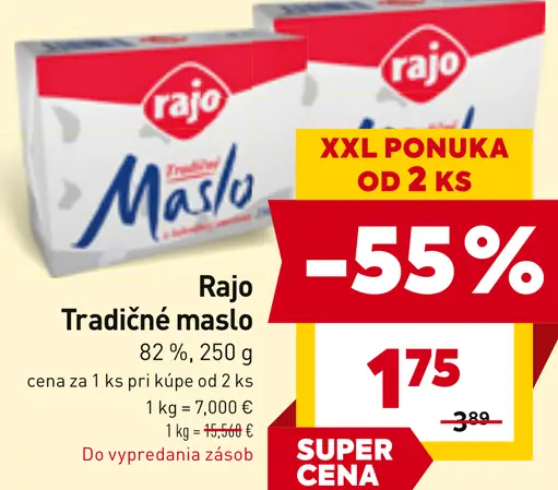 Rajo Tradičné Maslo
