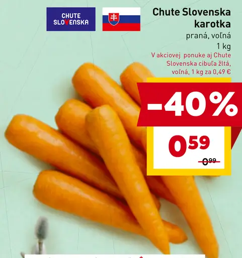 Chute Slovenska karotka praná voľná