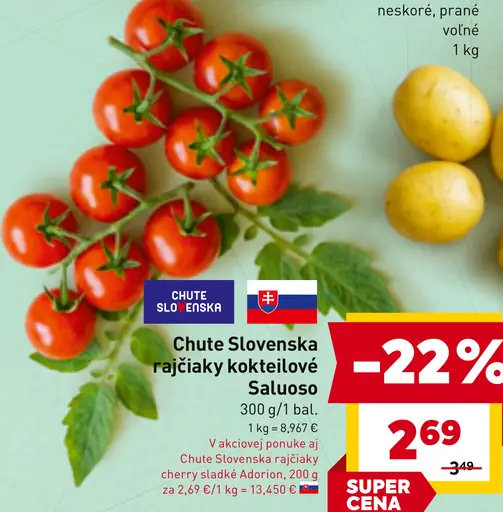 Chute Slovenska rajčiaky kokteilové Saluoso
