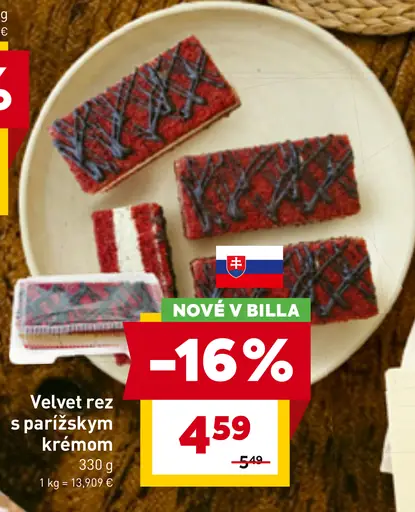 Velvet rez s parížskym krémom