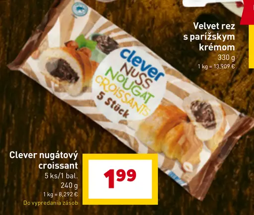 Clever nugátový croissant
