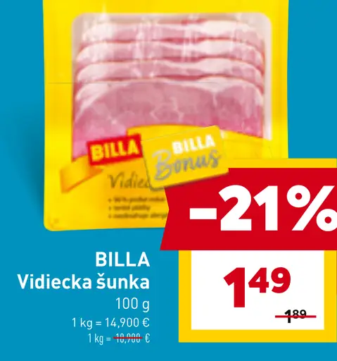 Billa Vidiecka šunka