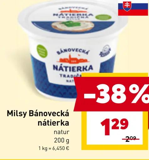 Milsý Bánovecká nátierka natur