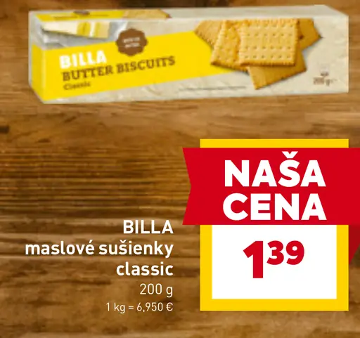 Billa maslové sušienky classic