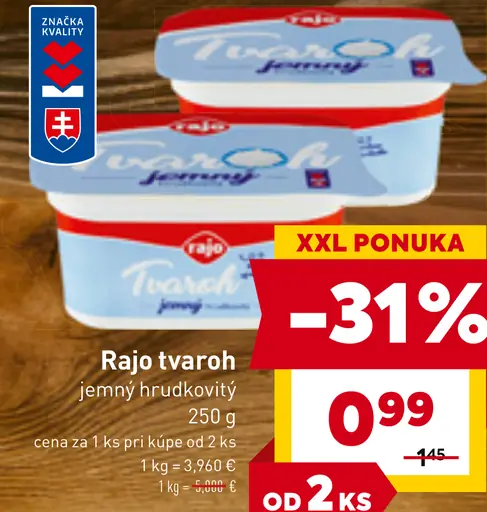 Rajo Tvaroh jemný hrudkovitý