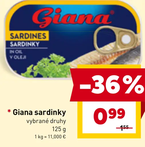 Giana sardinky v oleji alebo v omáčke