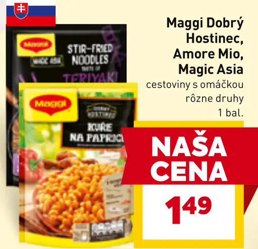 Maggi Dobrý Hostinec cestoviny s omáčkou rôzne druhy