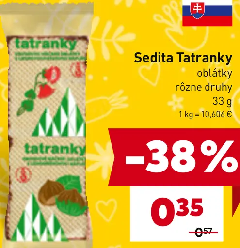 Sedita Tatranky oblátky rôzne druhy