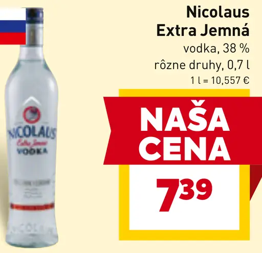 Nicolaus Extra Jemná Vodka