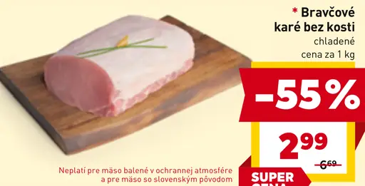 Bravčové karé bez kosti chladené