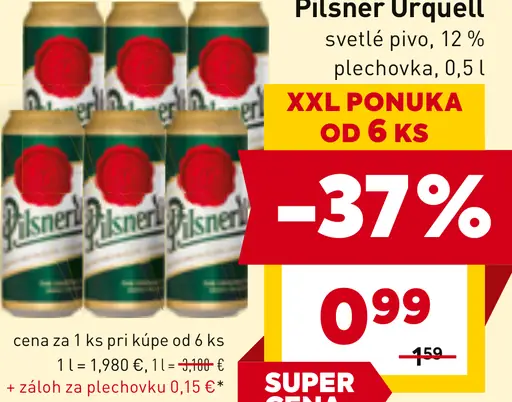 Pilsner Urquell svetlé pivo