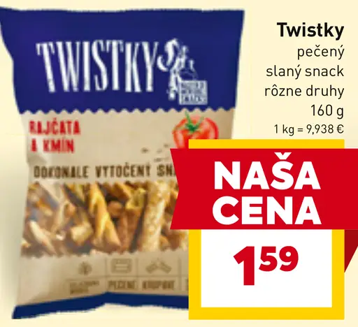 Twistky pečený slaný snack