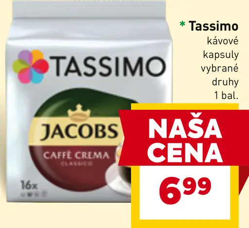 Tassimo kávové kapsuly vybrané druhy