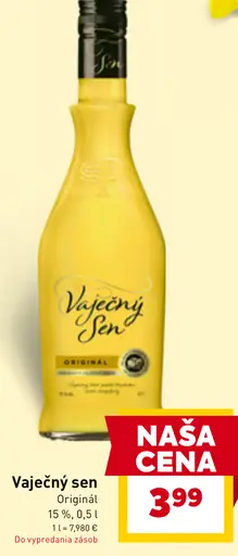 Vaječný Sen Original vaječný likér