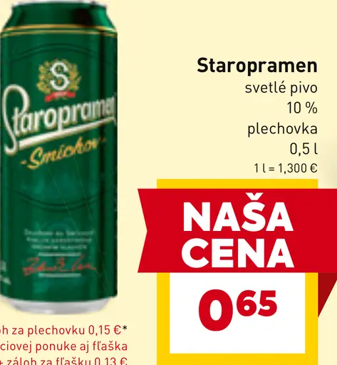 Staropramen Nealko pivo nealkoholické svetlé plechovka