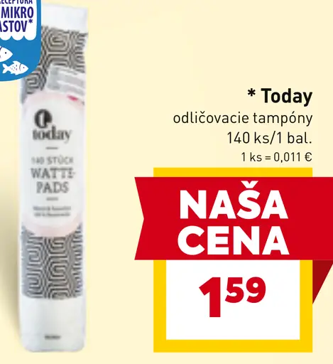 Today odličovacie tampóny