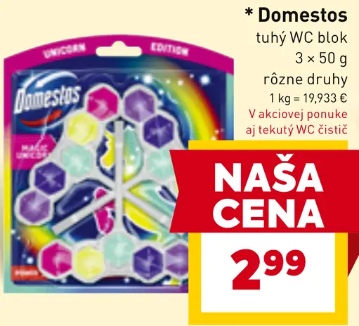 Domestos tuhý WC blok rôzne druhy