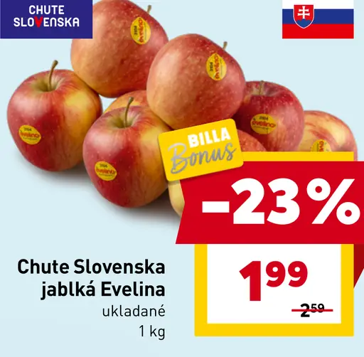 Chute Slovenska jablká Evelína