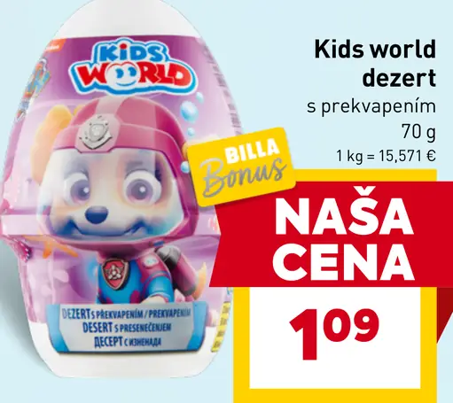 Kids World Dezert s prekvapením
