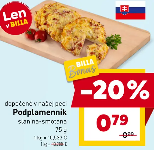 Podplamenník slanina-smotana