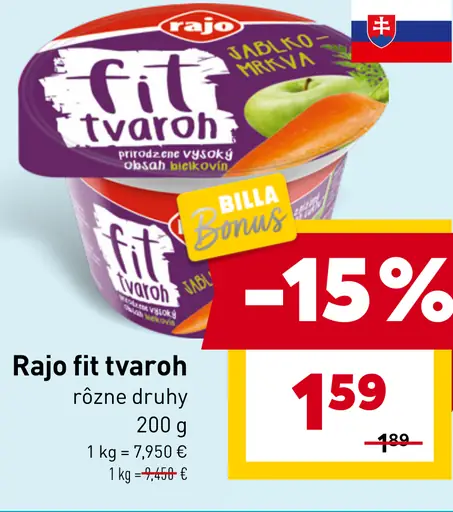 Rajo Fit tvaroh rôzne druhy