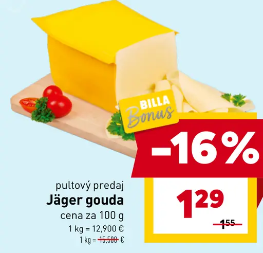 Jäger gouda syr pultový predaj