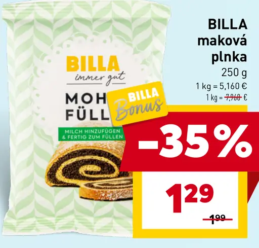 BILLA maková plnka