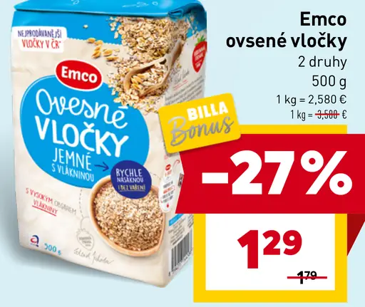 Emco ovsené vločky jemné