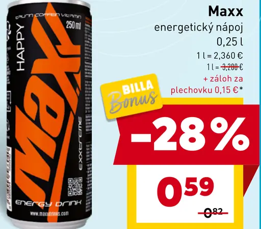 Maxx energetický nápoj