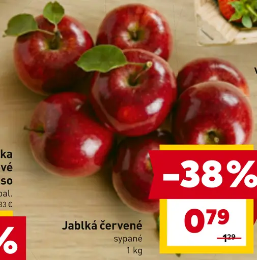 Jablká červené sypané