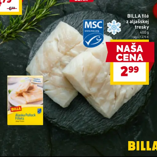 BILLA filé z aljašskej tresky