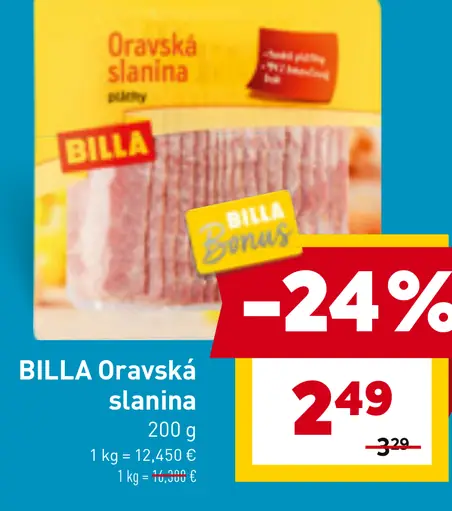 BILLA Oravská slanina