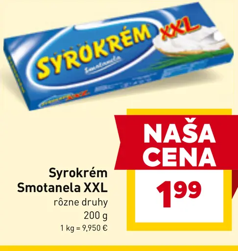 Syrokrém Smotanela XXL tavený syr