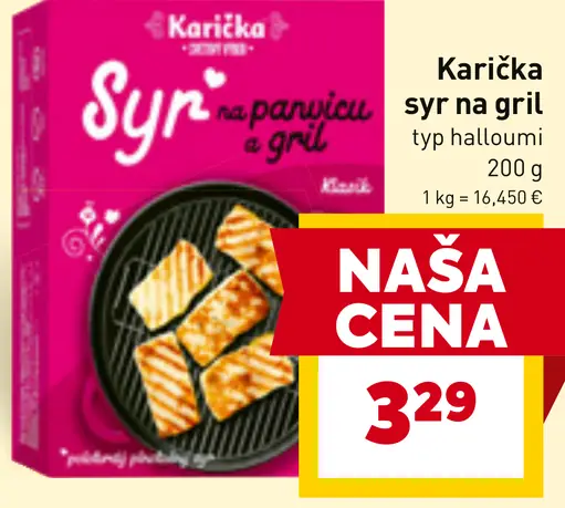 Karička syr na panvicu a gril