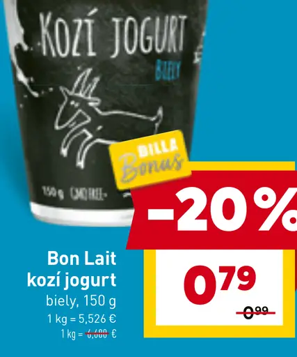 Bon Lait jogurt kozí biely