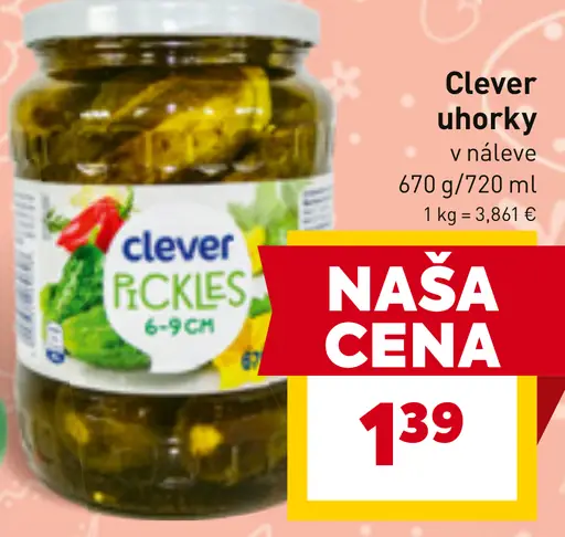 Clever uhorky v náleve