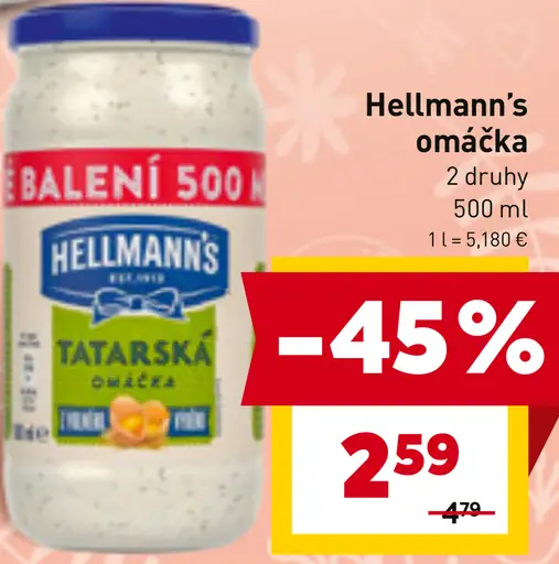Hellmann’s omáčka tatárska, iné druhy