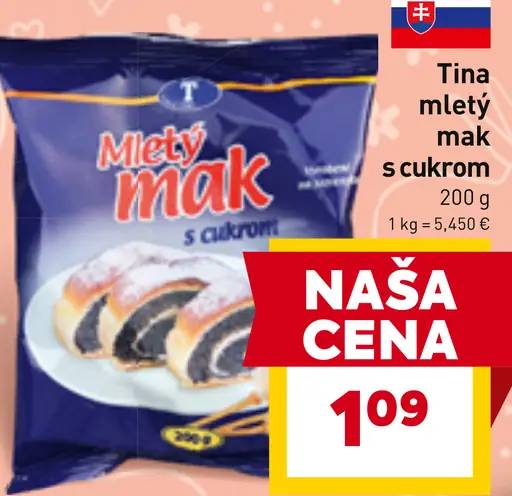 Tina mletý mak s cukrom