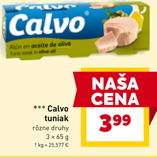 Calvo tuniak v olivovom oleji