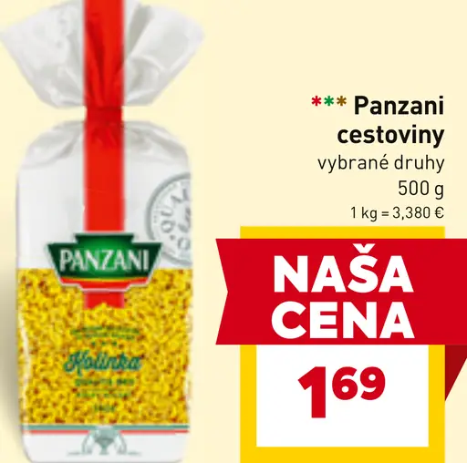 Panzani cestoviny bezvaječné