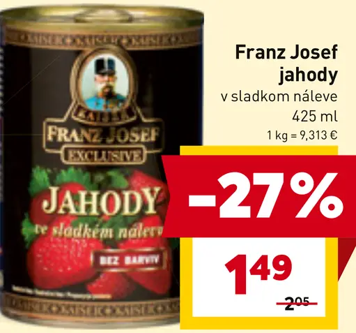 Franz Josef jahody v sladkom náleve