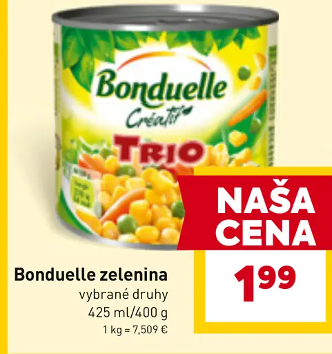 Bonduelle zelenina vybrané druhy