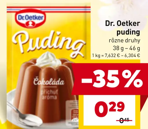 Dr. Oetker Puding rôzne druhy